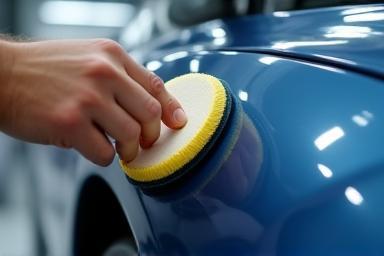 Professional applying ceramic coating using an applicator